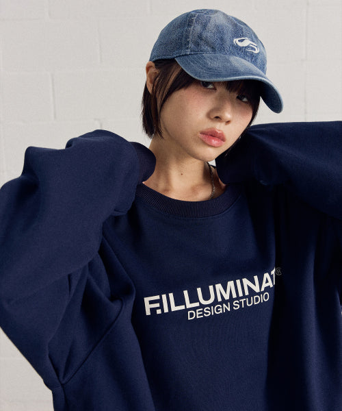 FILLUMINATE Symbol Logo Washed Denim Ball Cap