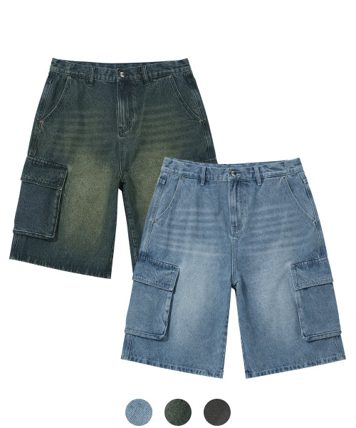 FILLUMINATE Washd denim Cargo Shorts