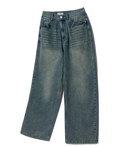 FILLUMINATE Damaged washed denim pants