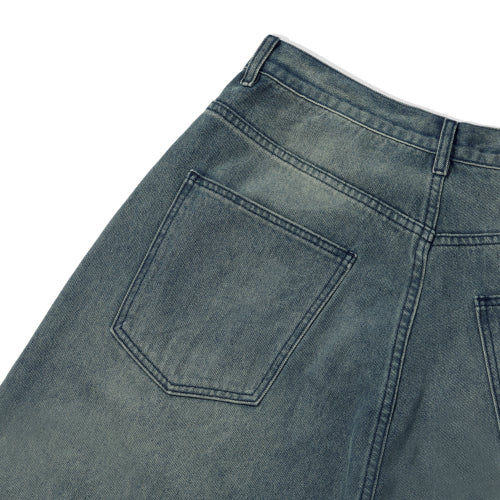 FILLUMINATE Damaged washed denim pants