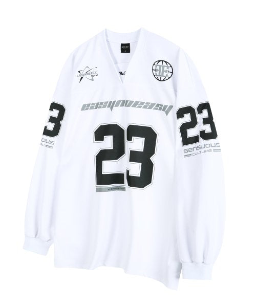 EASY NO EASY Long Sleeve Football Jersey