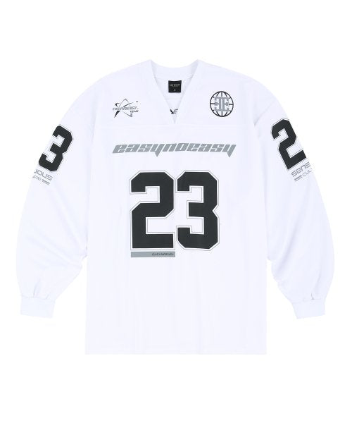 EASY NO EASY Long Sleeve Football Jersey