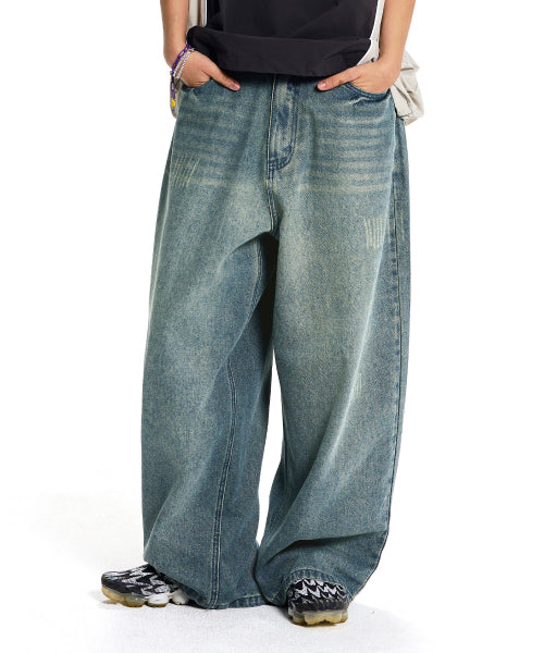 FILLUMINATE incision Washed Denim Pants