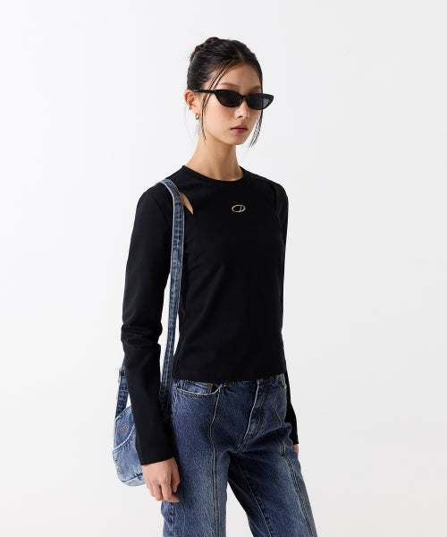 ODDSTUDIO Odd Signature Cutoff Slim Long Sleeve